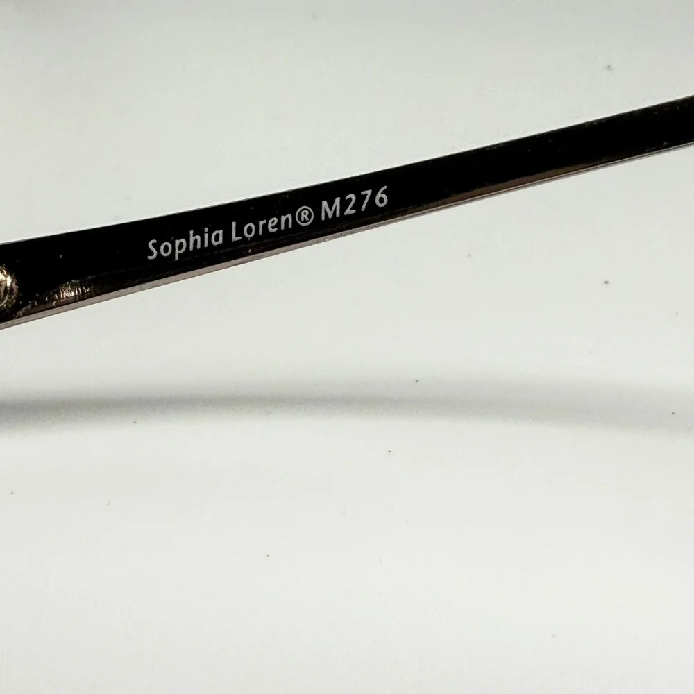 Sophia Loren M276 Zyloware Rose Gold Filigree Semi  Eyeglass Frames 51-18-135